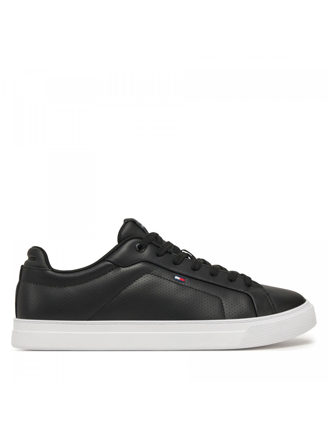Sneakersy Tommy Hilfiger Icon Court Pinperf Lth FM0FM05483 Černá